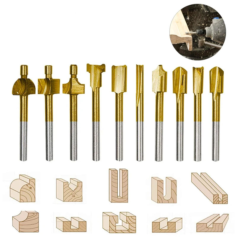 End Mill Set - Woodworking Router Bit HSS Milling Cuuter