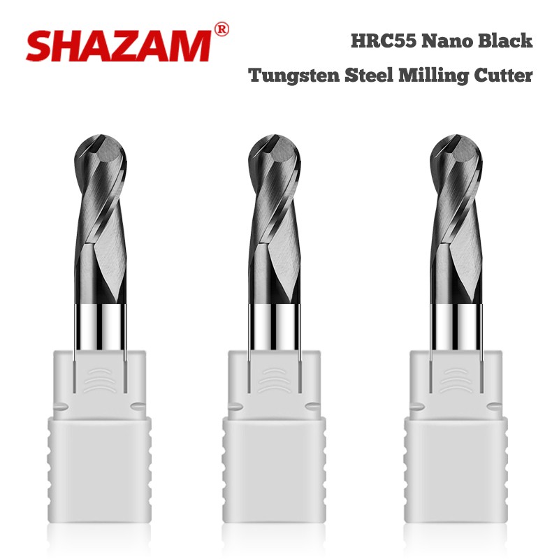 SHAZAM HRC55 2-Flute Ball End  - End Mill Set review and price