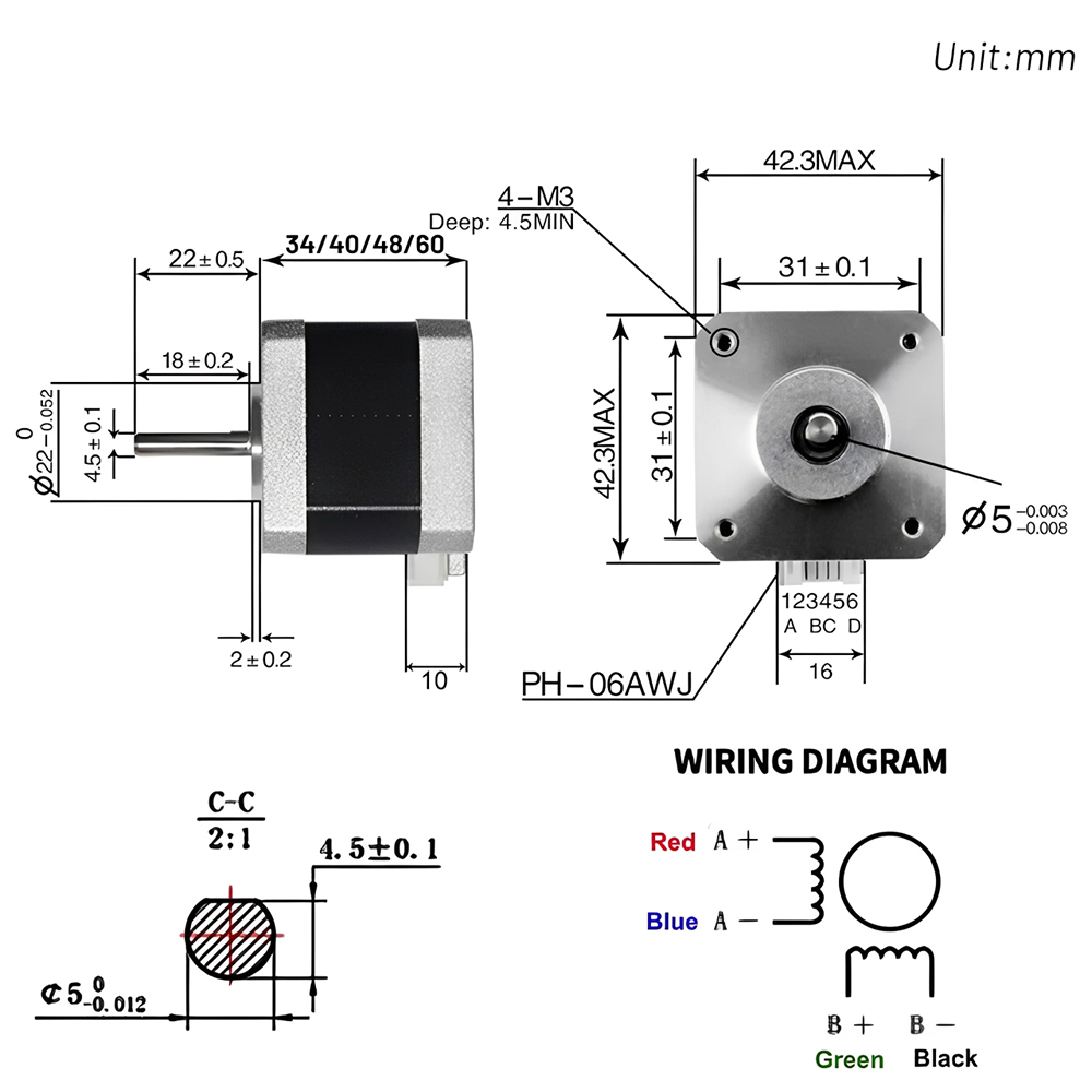 Nema 17 42mm Stepper Motor Ope - Nema 17 Stepper review and price