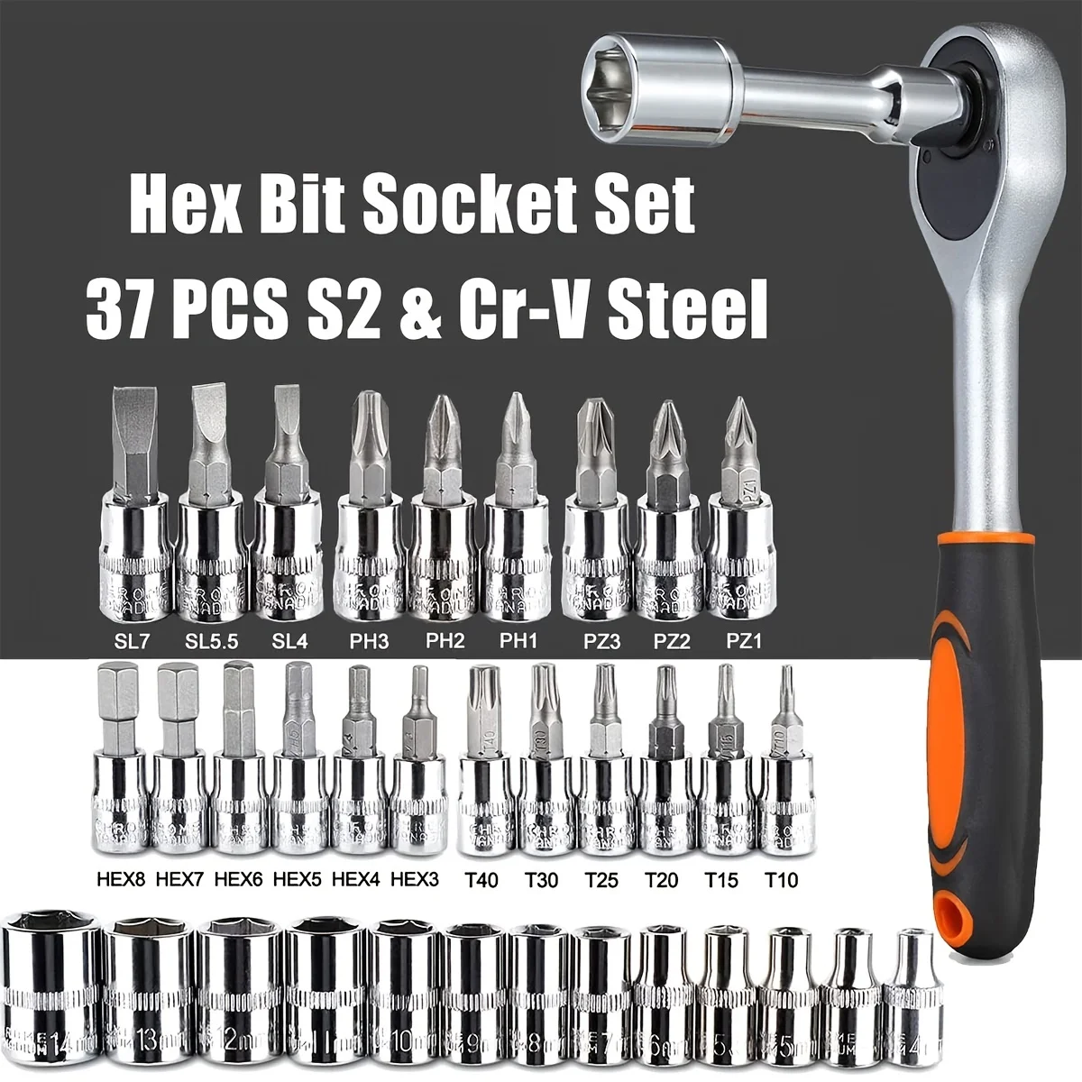 46pc Drive Socket Set 1/4 inch - Cnc Bits review and price