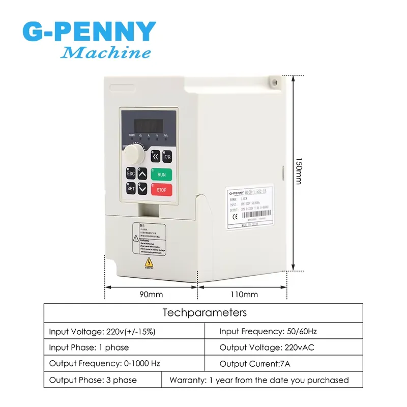 Gpenny 1.5kw ER16 D80mm Water  - Water Cooled Spindle review and price