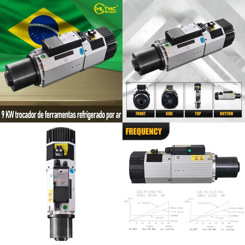 AP01 9KW ISO30 Air Cooled ATC  - Spindle Motor review and price