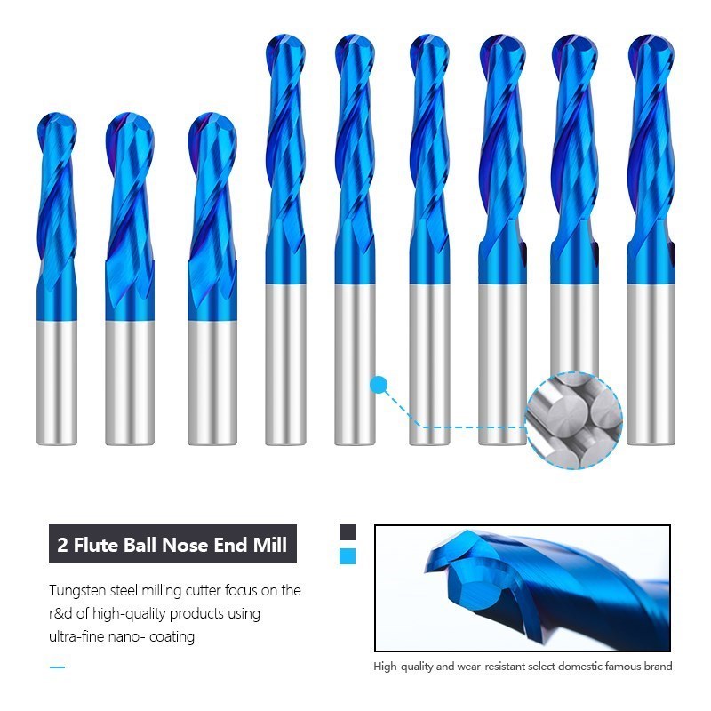 XCAN Ball Nose End Mill 3.175  - End Mill Set review and price