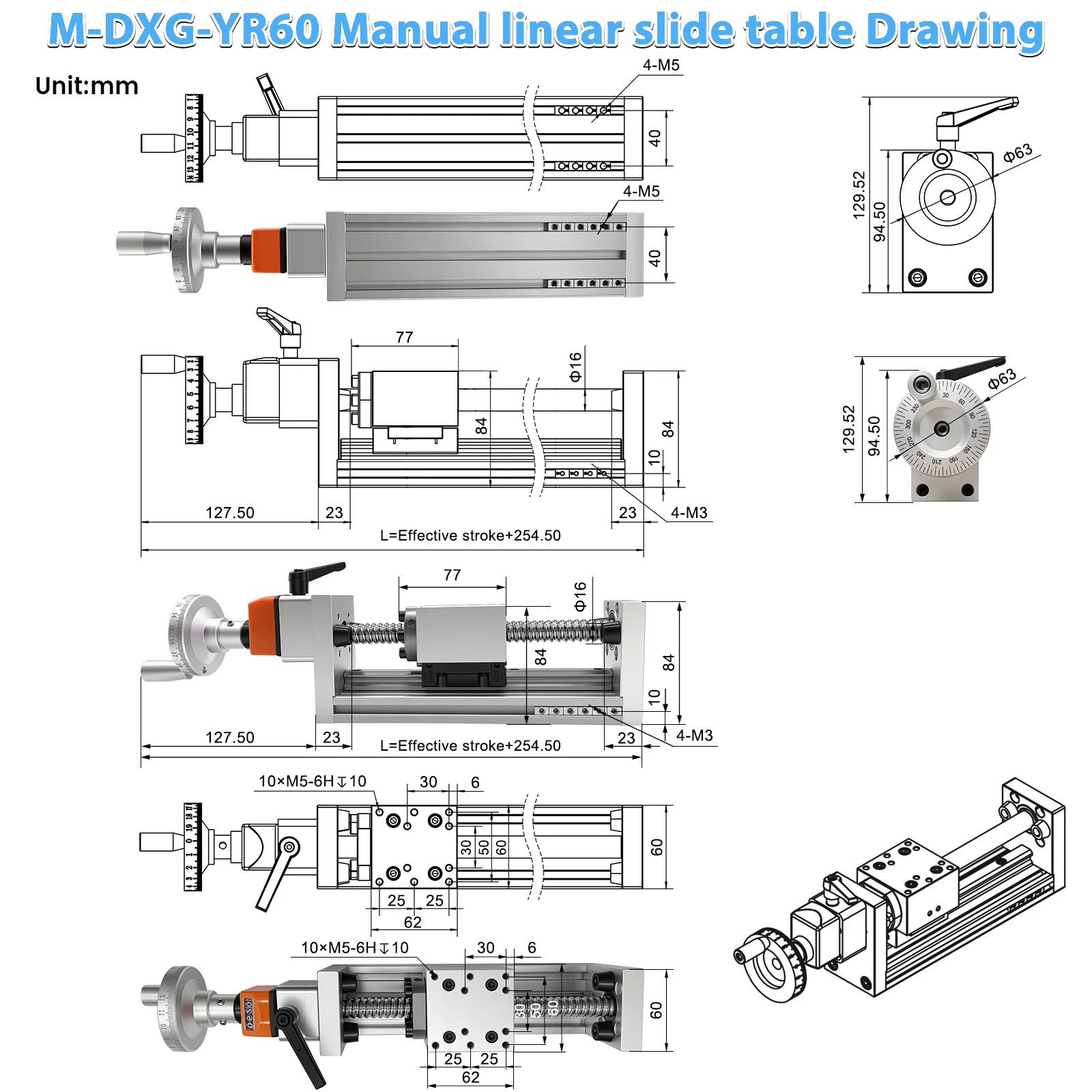 60KG Load Manual Linear Guide  - Linear Rail review and price